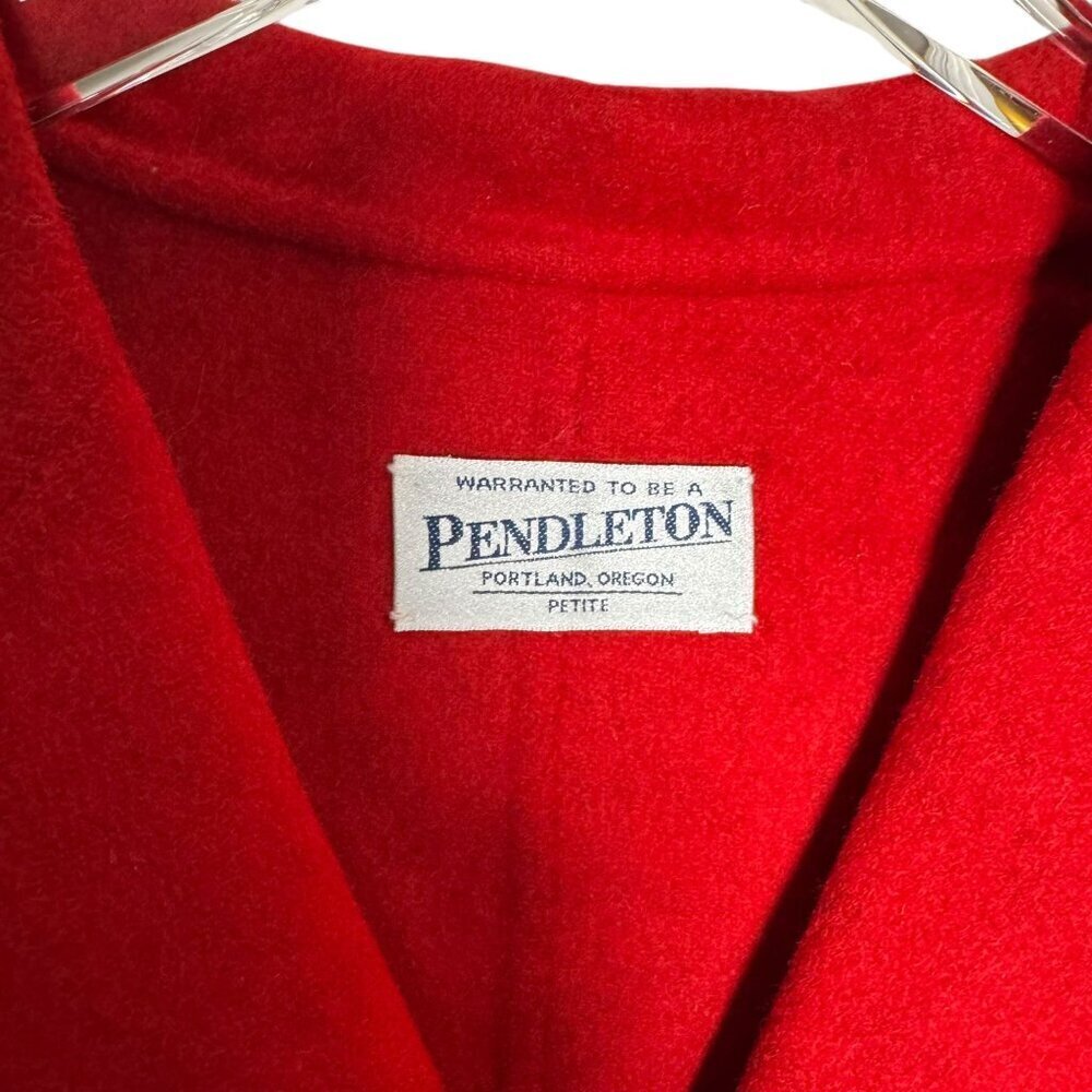 Pendleton Reversible Jacket Black/Red Merino Wool… - image 7